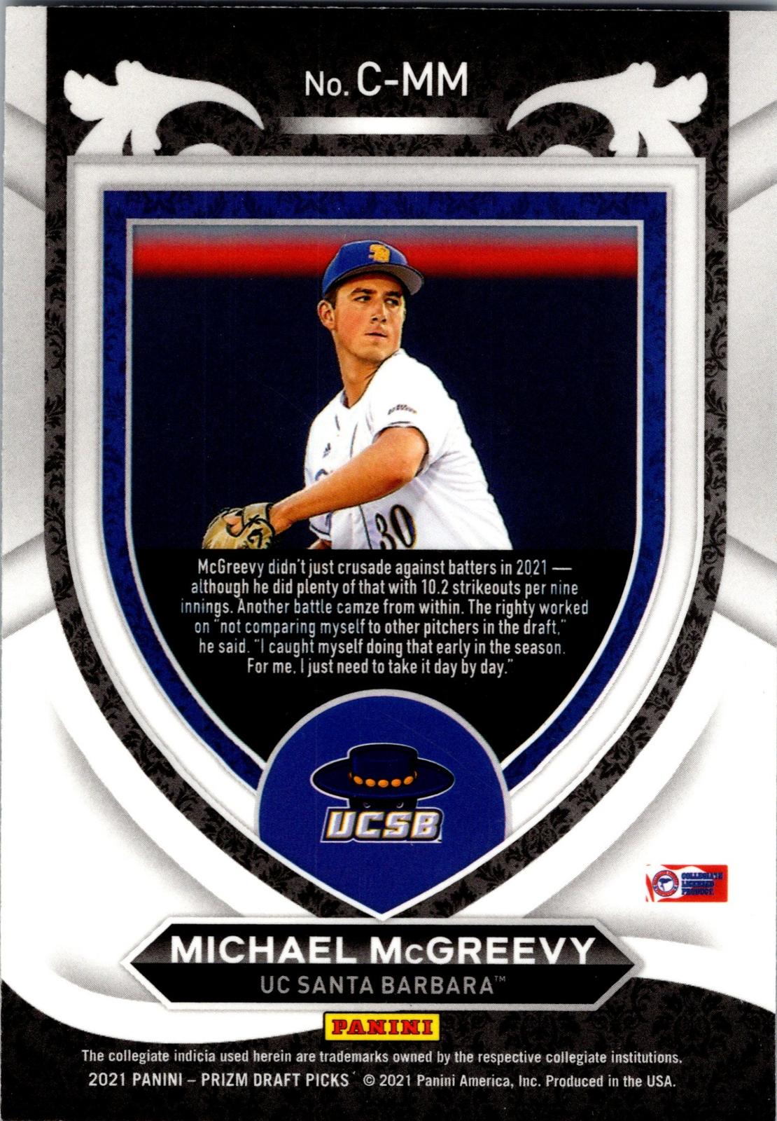 2021 Panini Prizm Draft Picks #C-MM Michael McGreevy Crusade