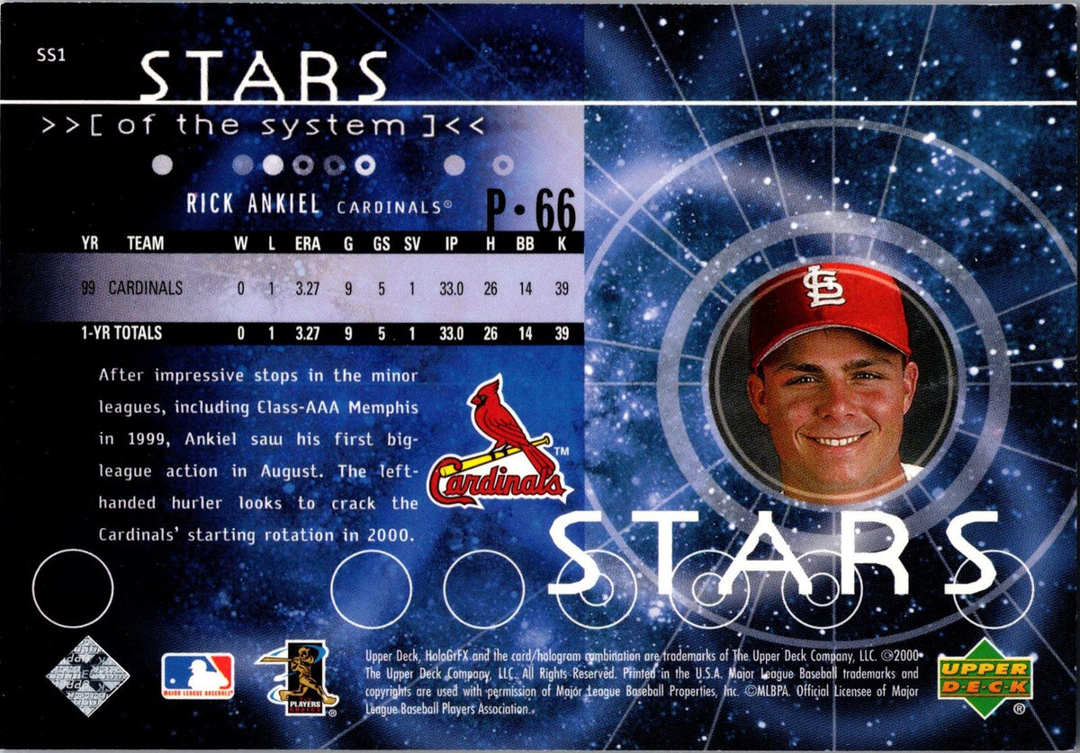 2000 Upper Deck HoloGrFX #SS1 Rick Ankiel Stars of the System