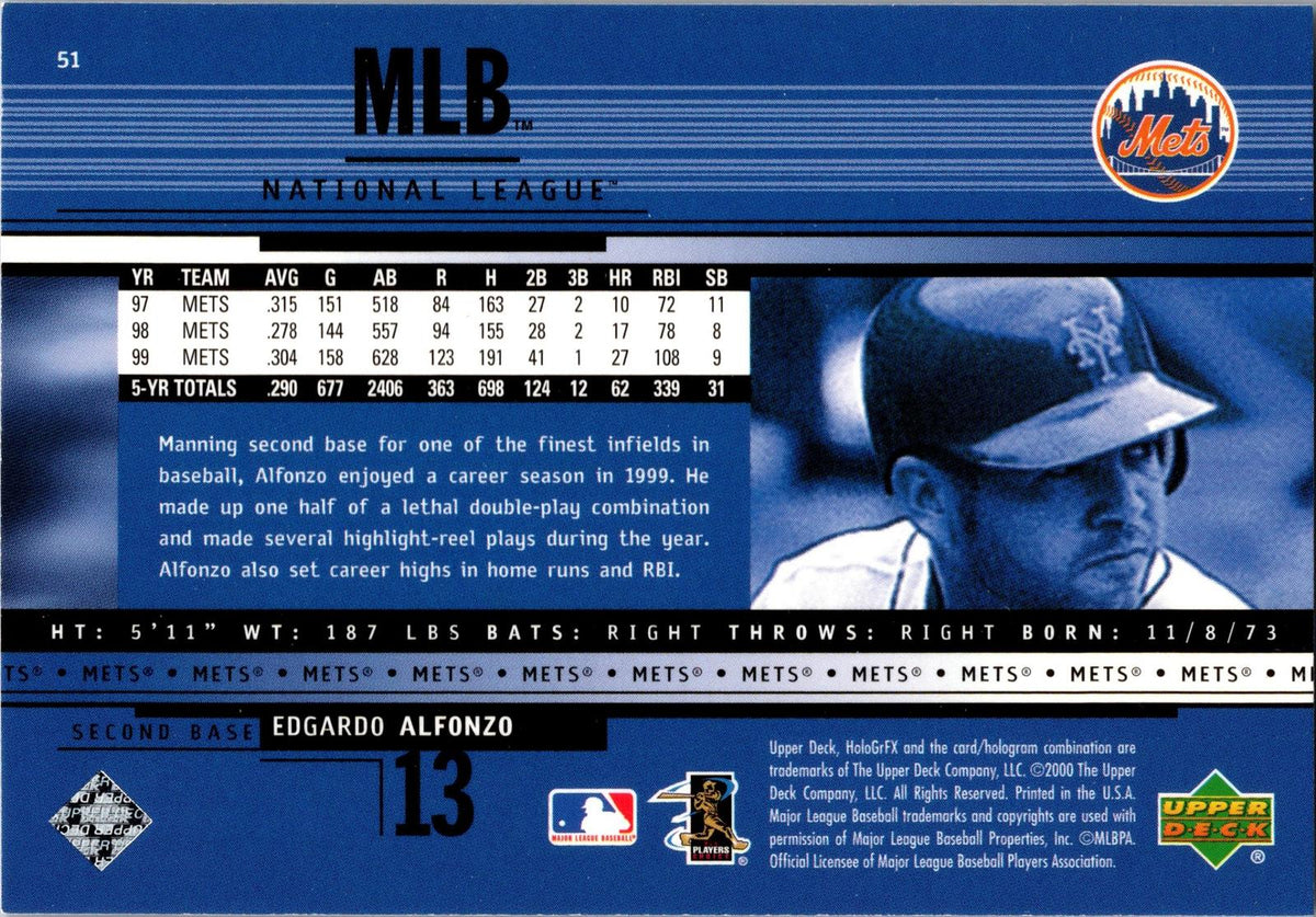 2000 Upper Deck HoloGrFX #51 Edgardo Alfonzo