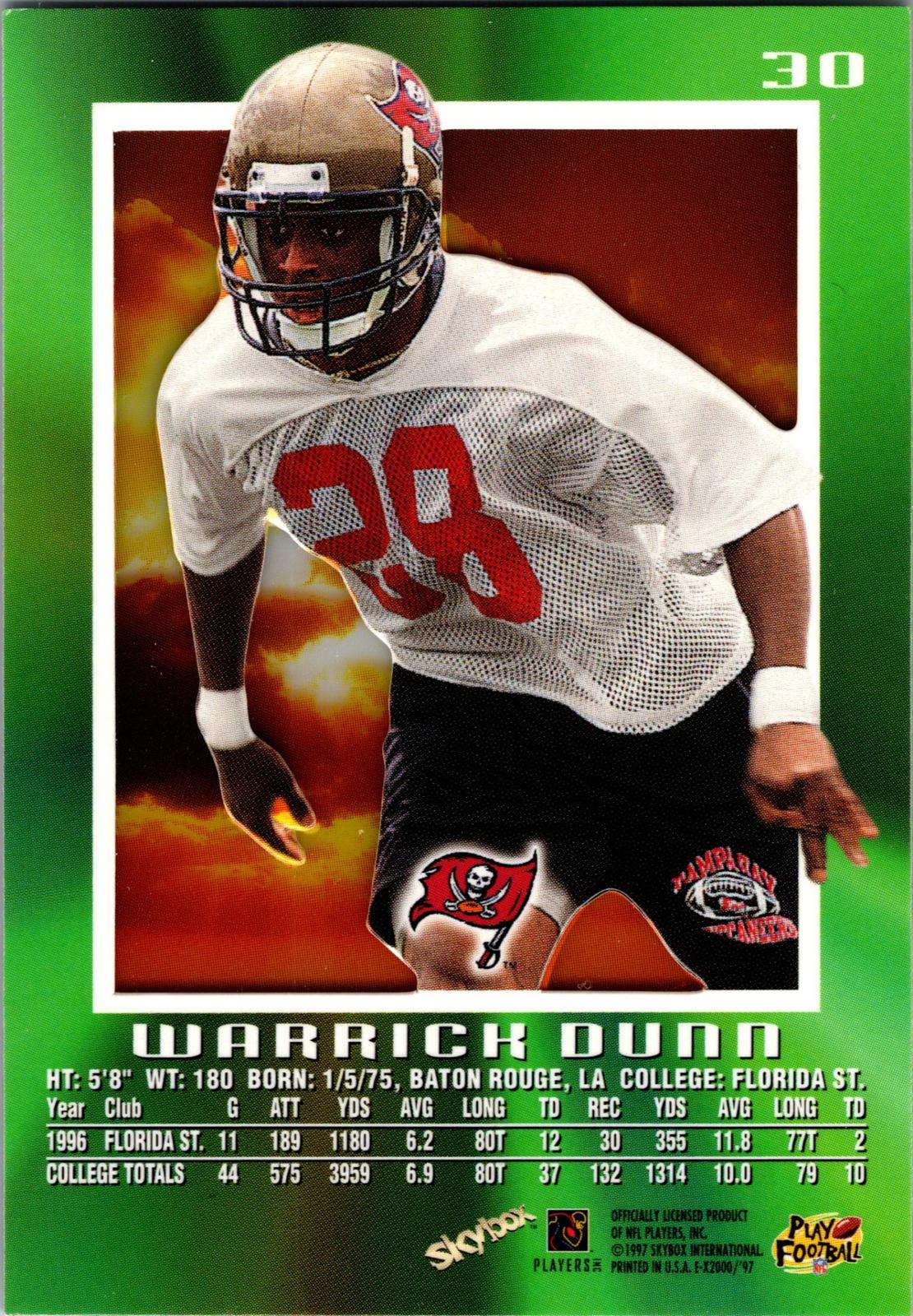 1997 SkyBox E-X2000 #30 Warrick Dunn