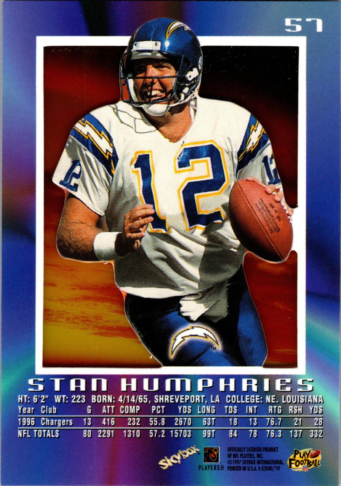 1997 SkyBox E-X2000 #57 Stan Humphries