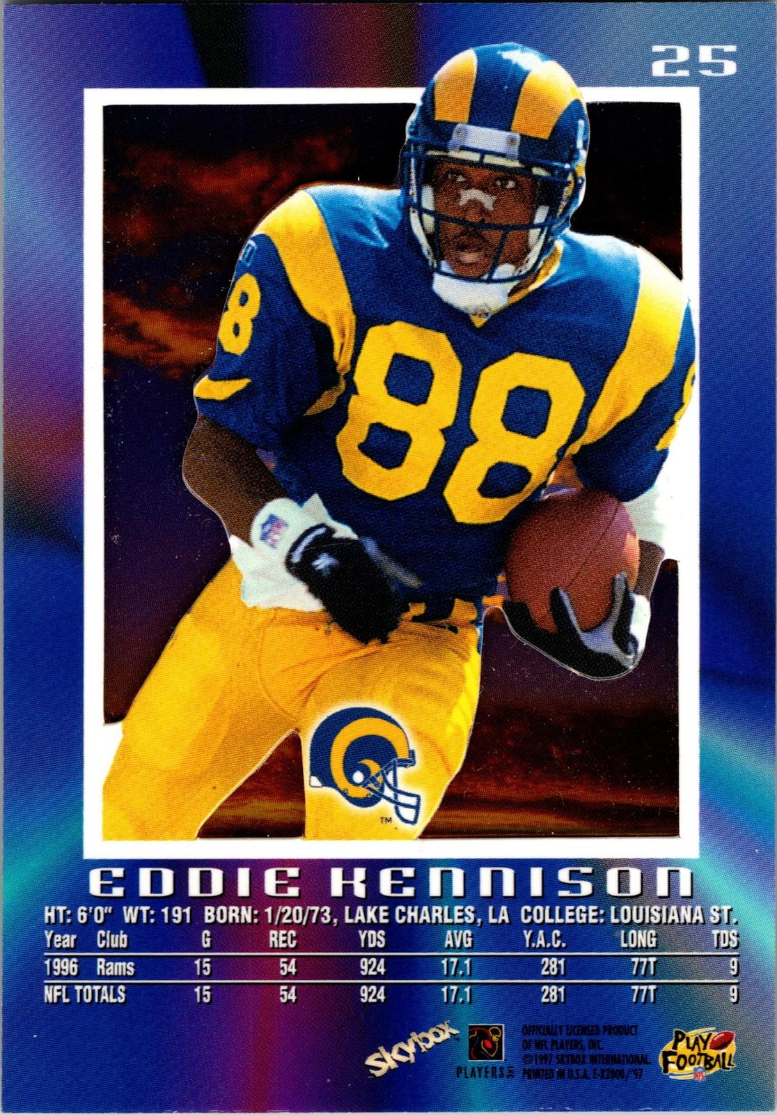 1997 SkyBox E-X2000 #25 Eddie Kennison