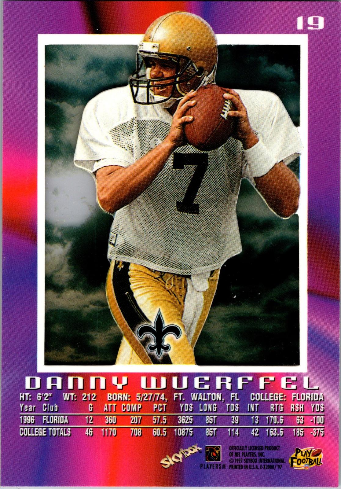1997 SkyBox E-X2000 #19 Danny Wuerffel