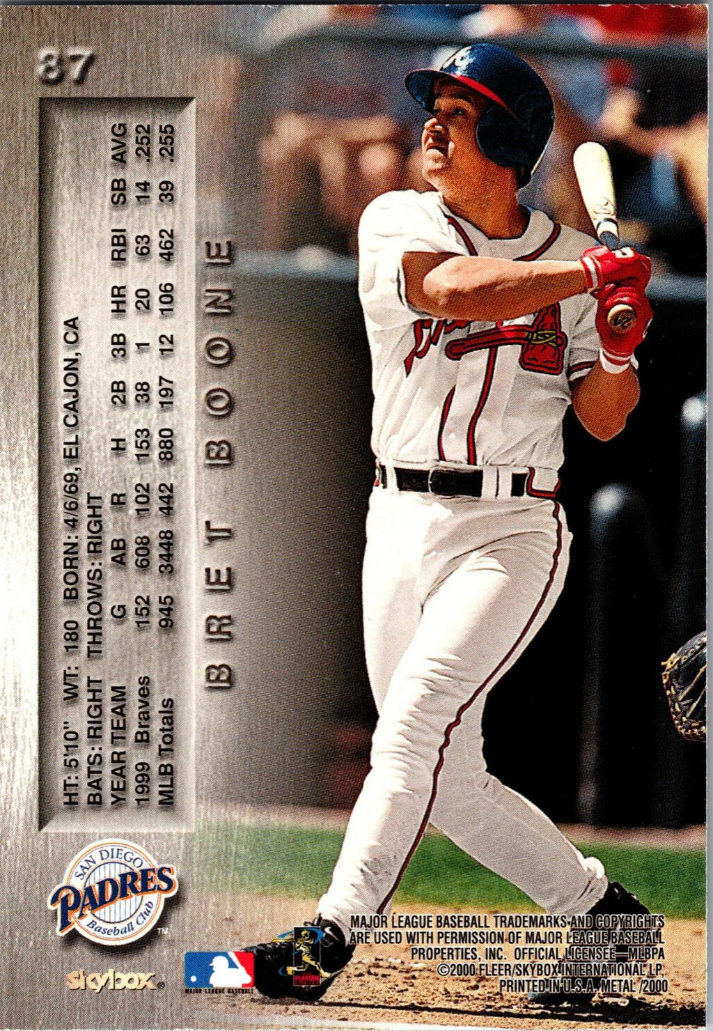 2000 Metal #87 Bret Boone