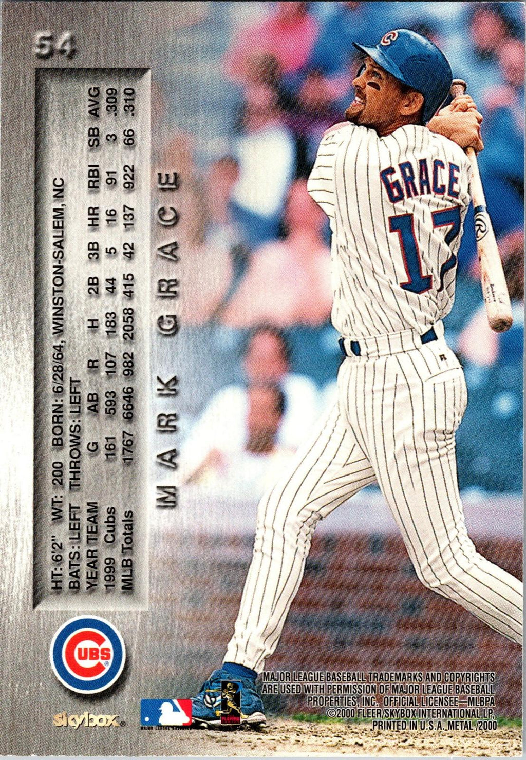 2000 Metal #54 Mark Grace