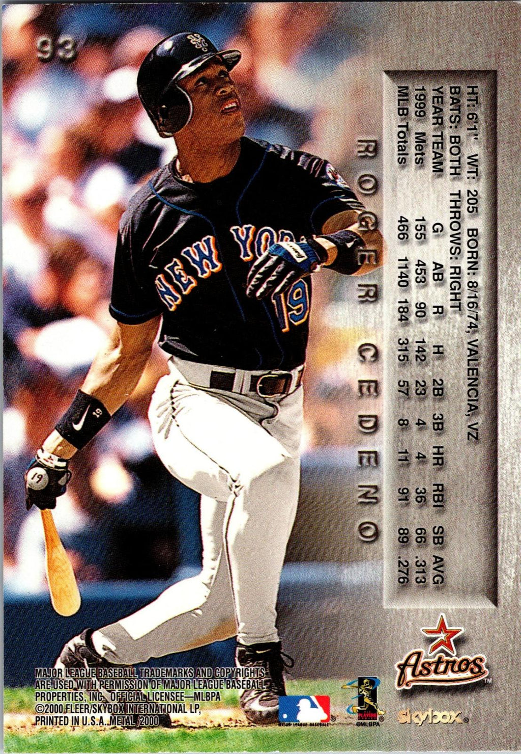 2000 Metal #93 Roger Cedeno