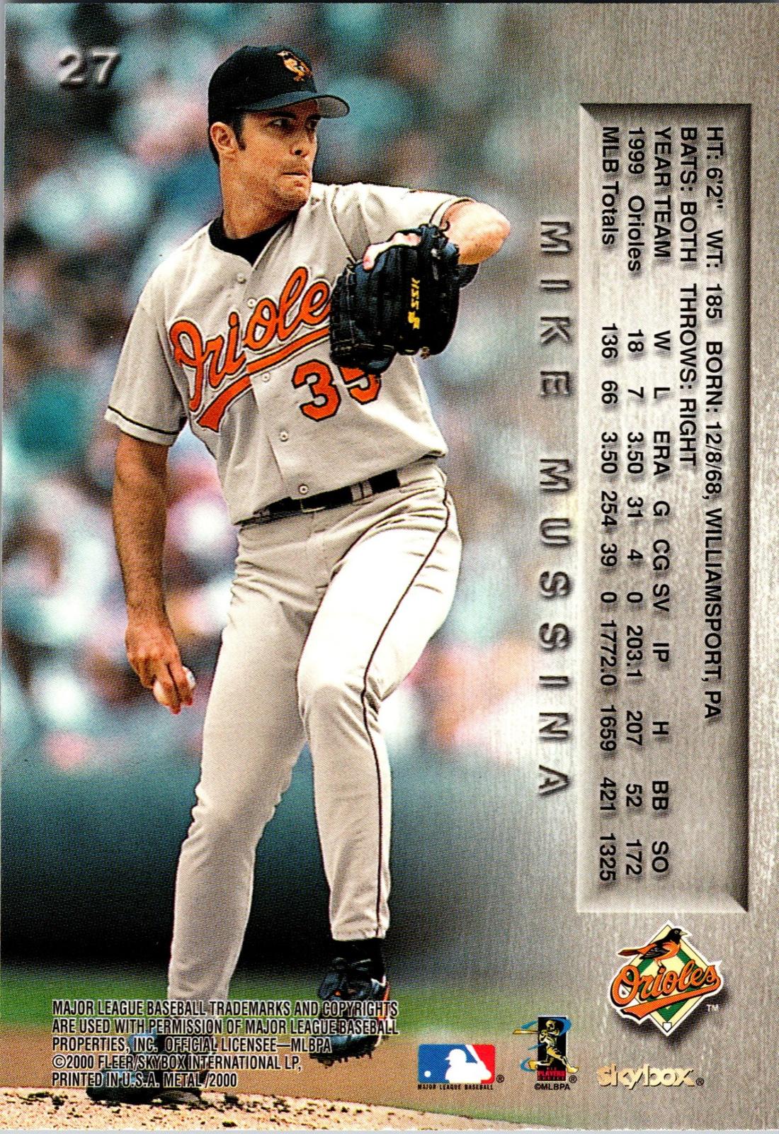 2000 Metal #27 Mike Mussina