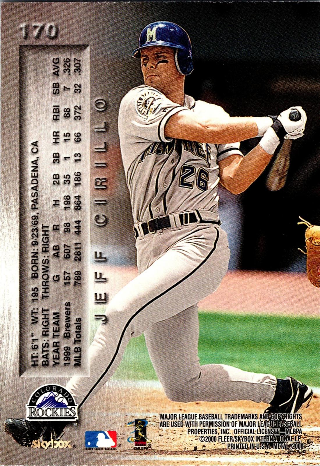 2000 Metal #170 Jeff Cirillo