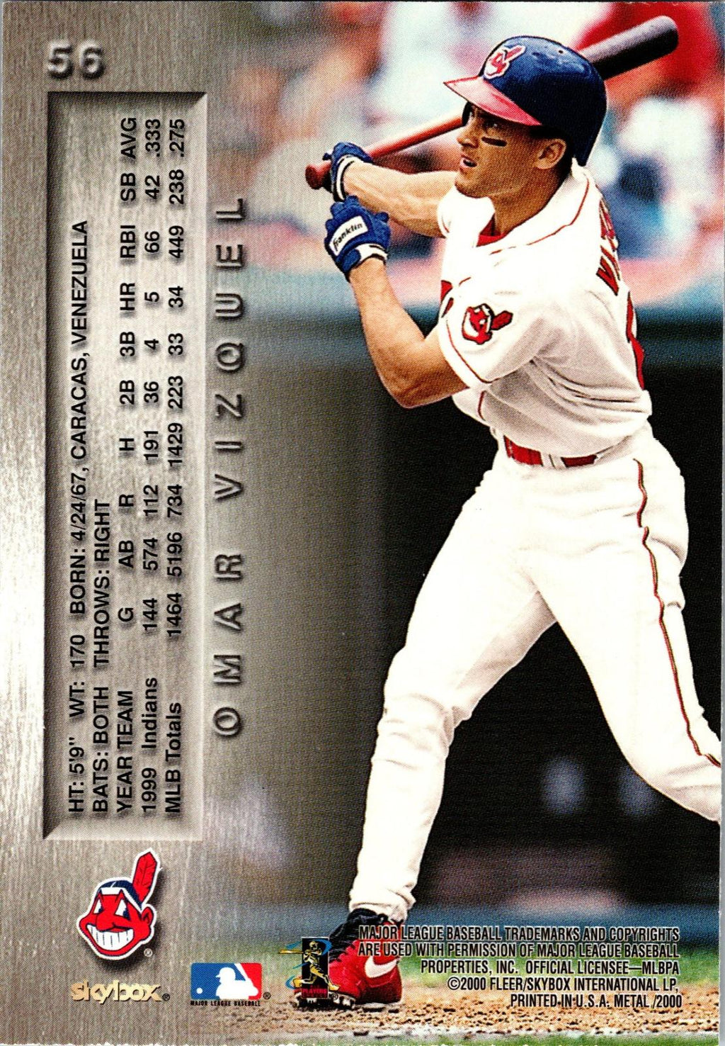 2000 Metal #56 Omar Vizquel