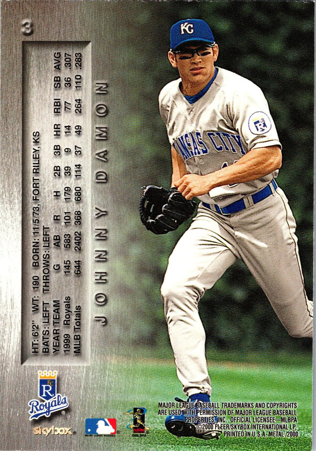 2000 Metal #3 Johnny Damon Emerald
