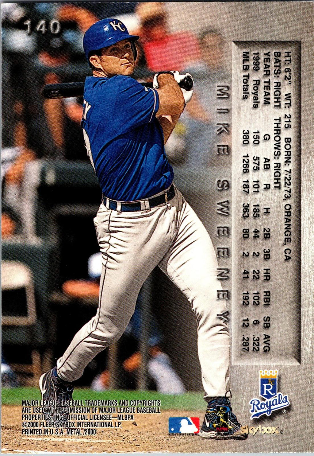 2000 Metal #140 Mike Sweeney