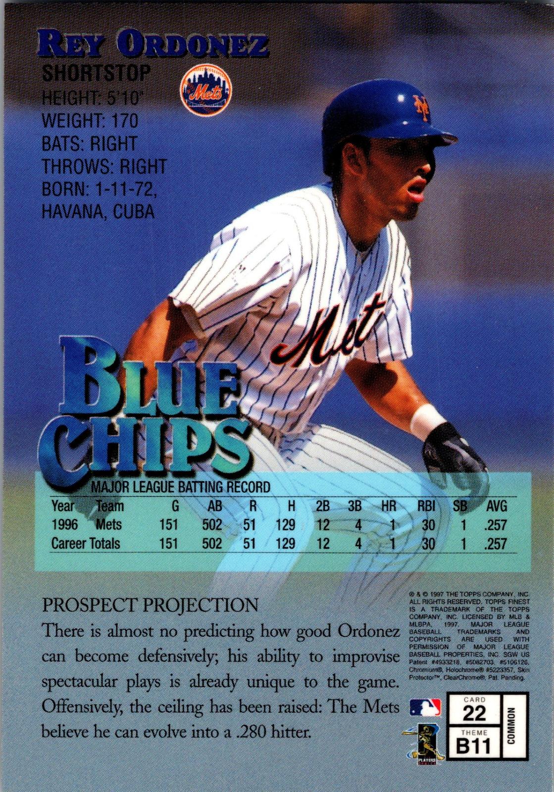1997 Finest #22 Rey Ordonez