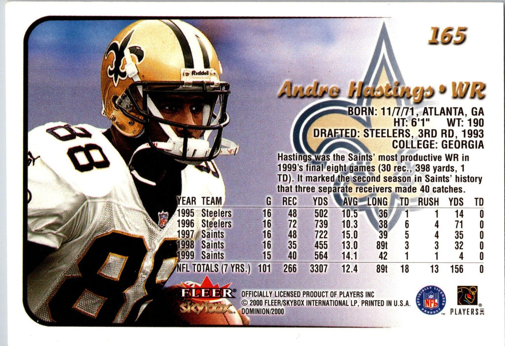 2000 SkyBox Dominion #165 Andre Hastings