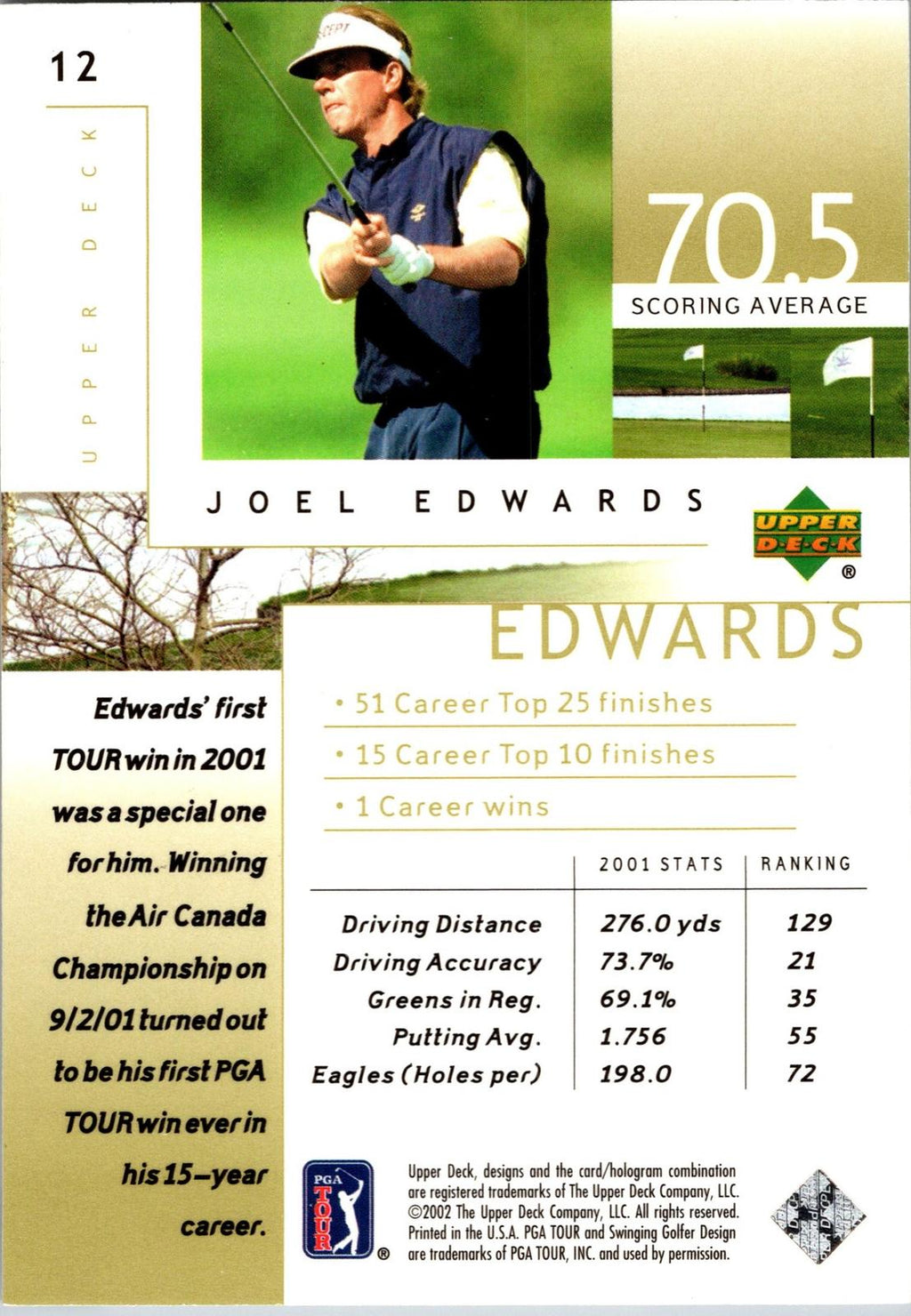 2002 Upper Deck #12 Joel Edwards