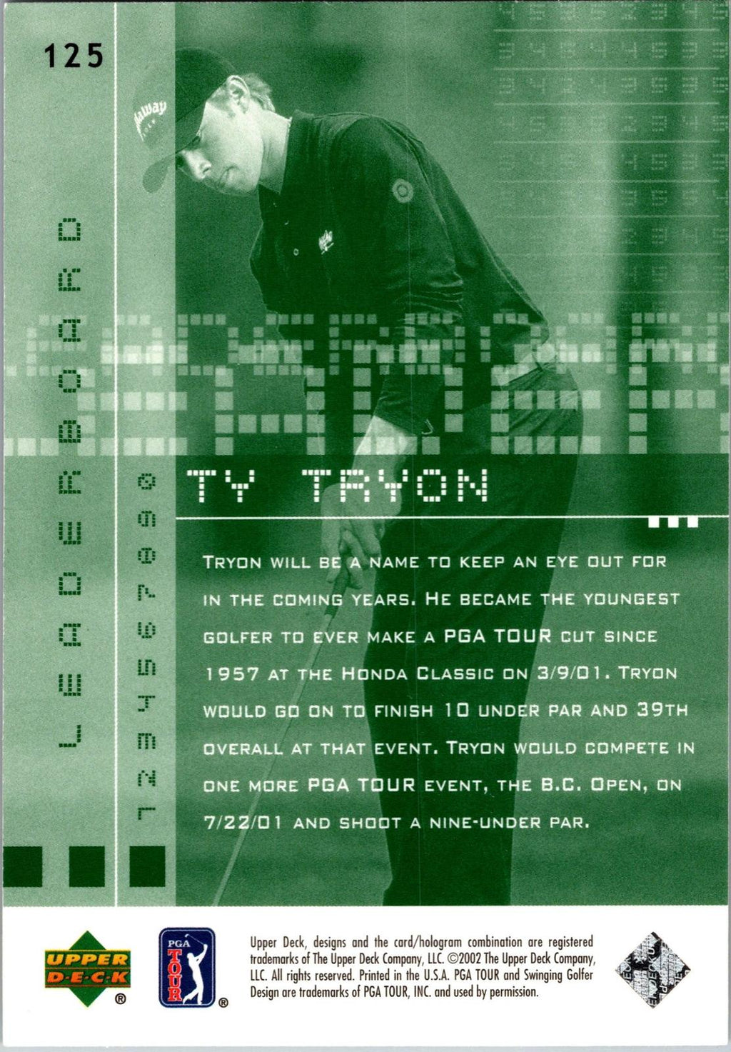2002 Upper Deck #125 Ty Tryon