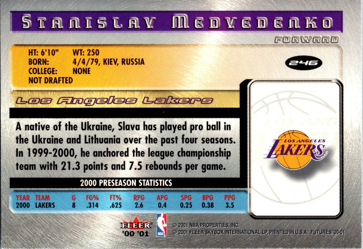 2000-01 Fleer Futures #246 Stanislav Medvedenko