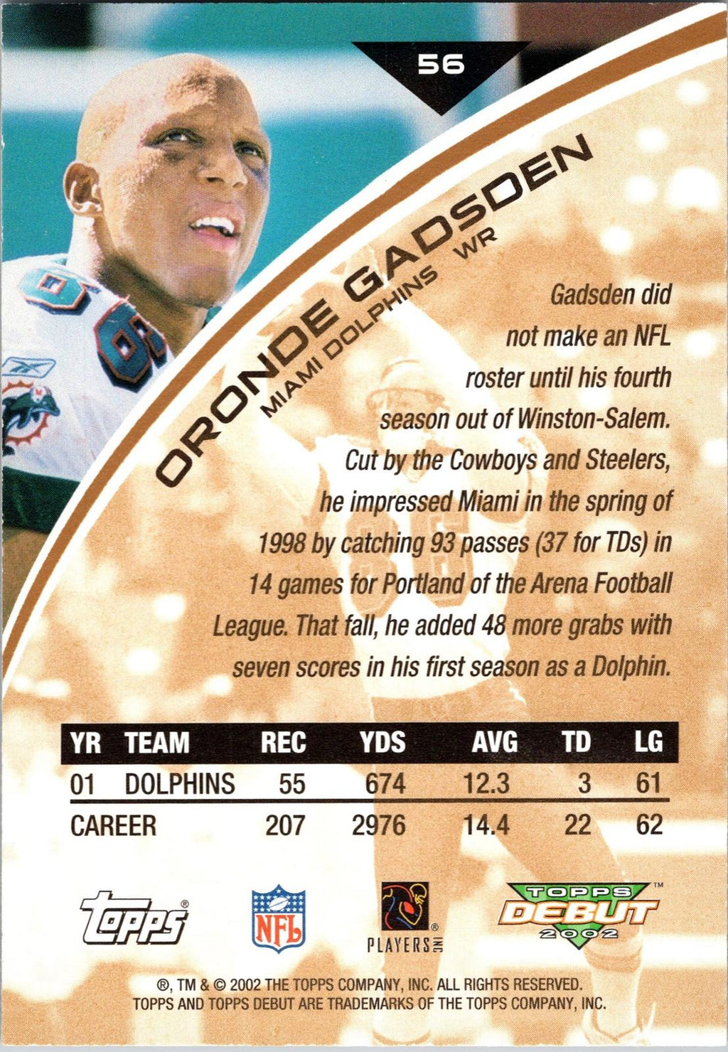 2002 Topps Debut #56 Oronde Gadsden