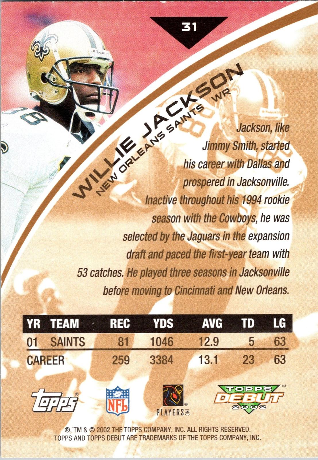 2002 Topps Debut #31 Willie Jackson