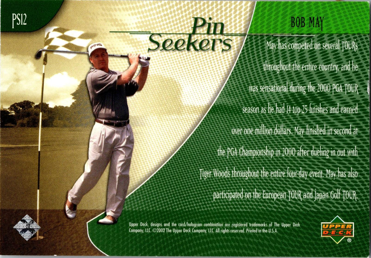 2002 Upper Deck #PS12 Bob May Pin Seekers