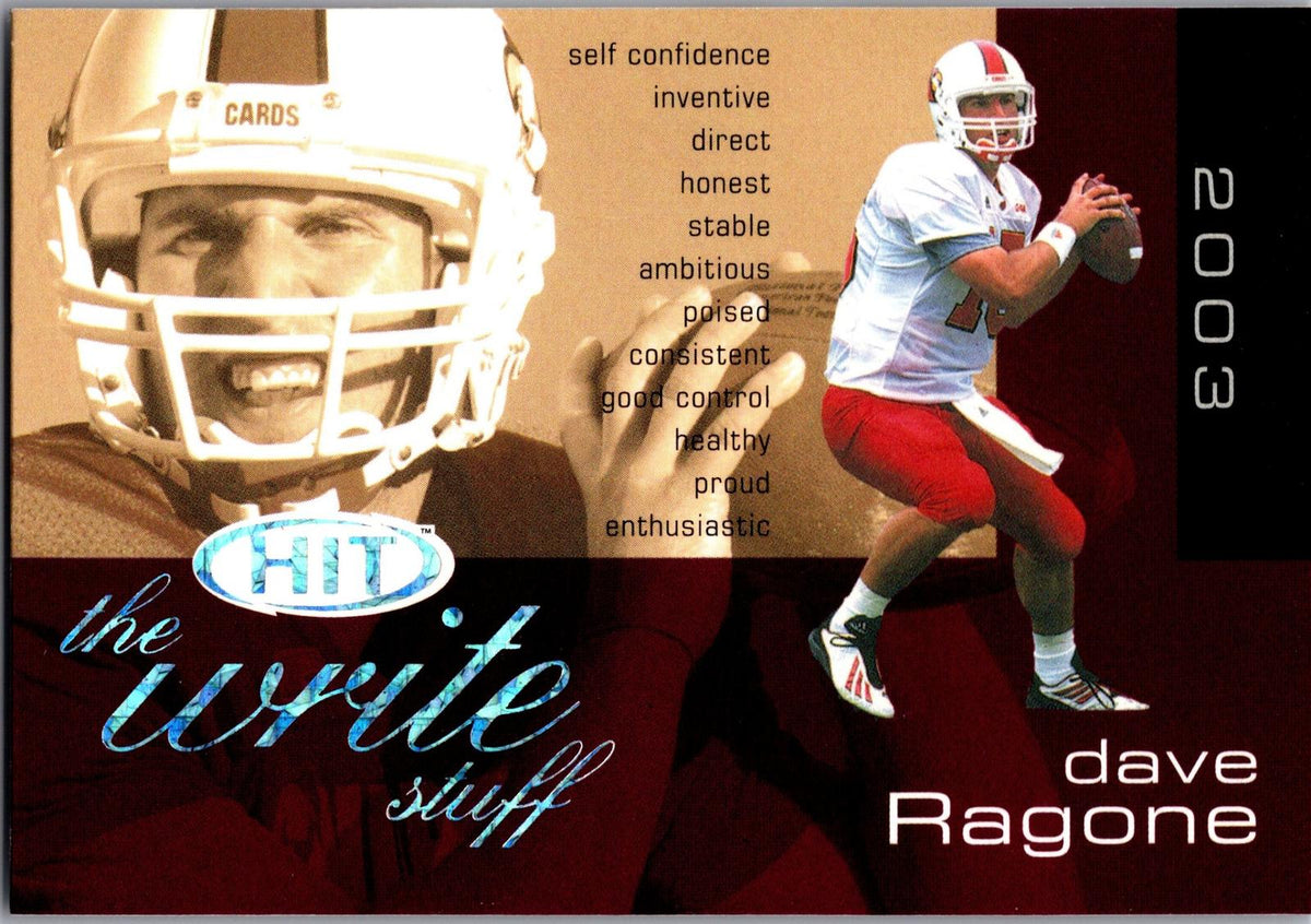 2003 SAGE HIT #15 Dave Ragone Write Stuff