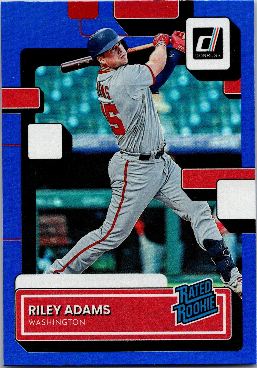 2022 Donruss #75 Riley Adams Holo Blue