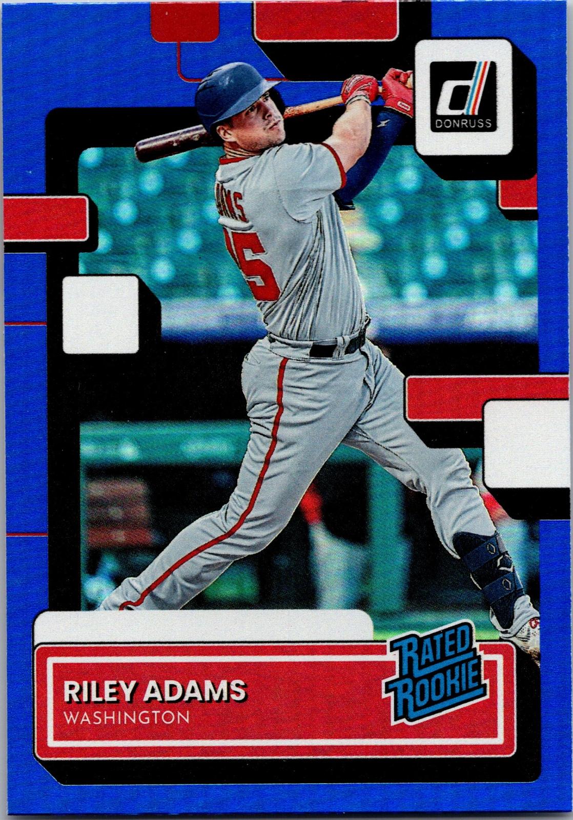 2022 Donruss #75 Riley Adams Holo Blue