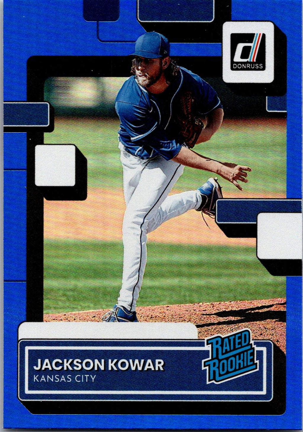 2022 Donruss #46 Jackson Kowar Holo Blue