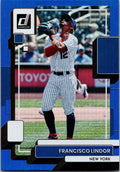 2022 Donruss #219 Francisco Lindor Holo Blue