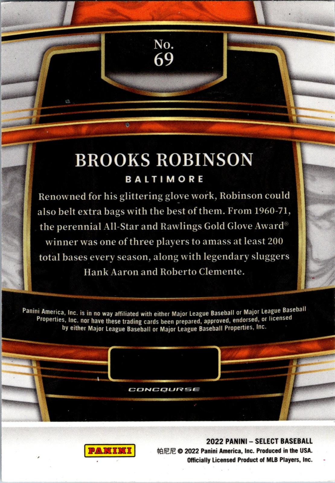 2022 Panini Select #69 Brooks Robinson