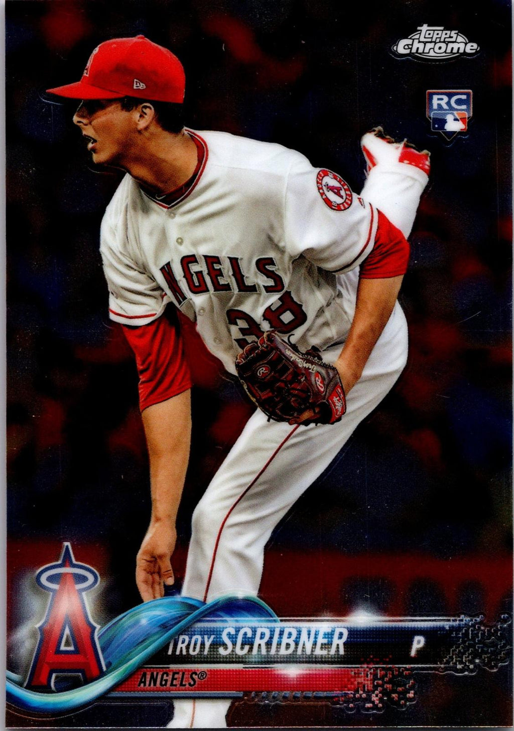 2018 Topps Chrome #164 Troy Scribner Refractor