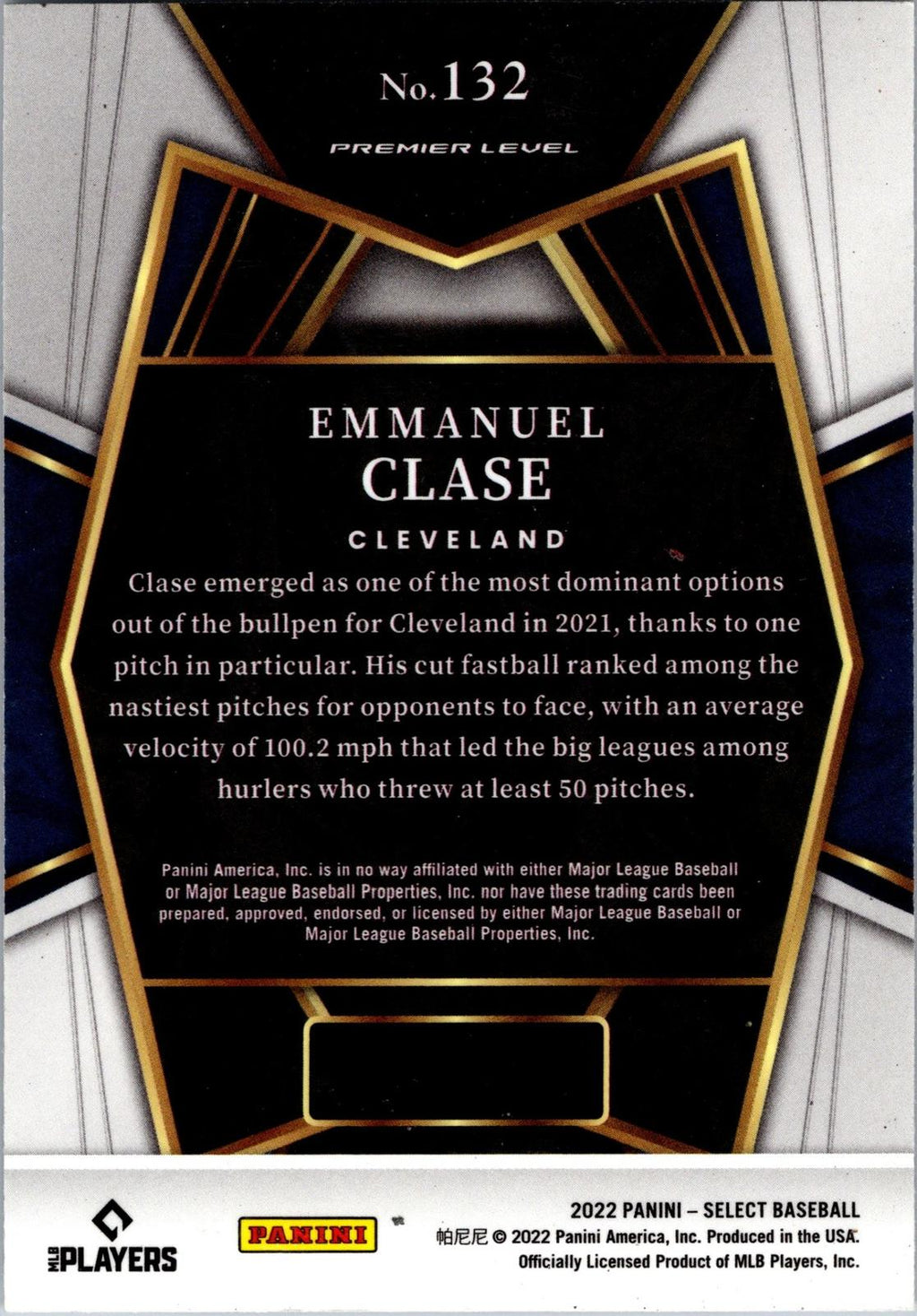 2022 Panini Select #132 Emmanuel Clase