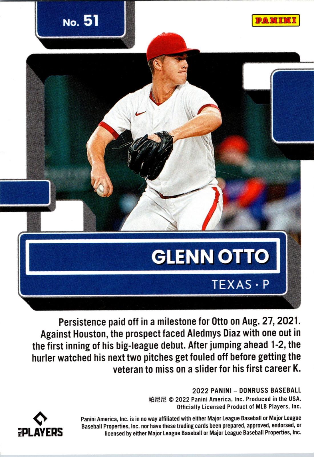 2022 Donruss #51 Glenn Otto