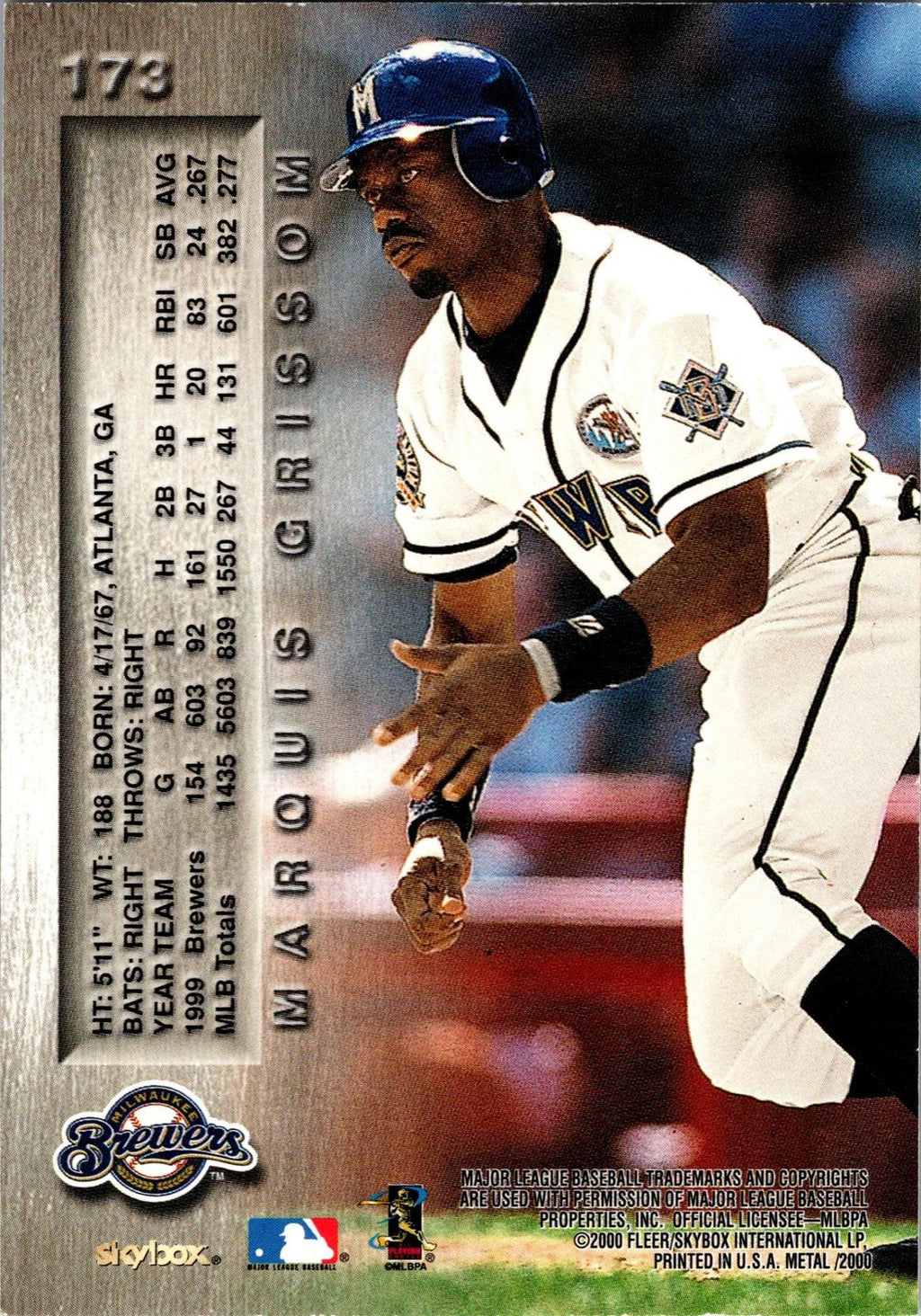 2000 Metal #173 Marquis Grissom