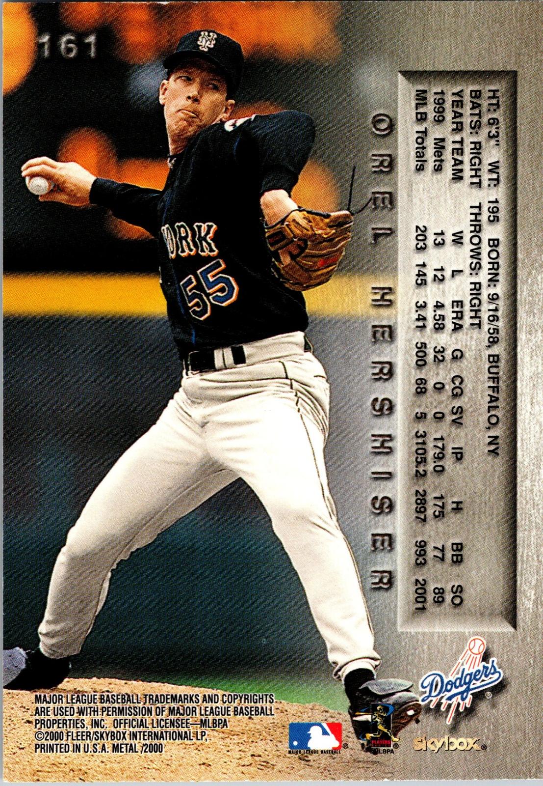 2000 Metal #161 Orel Hershiser