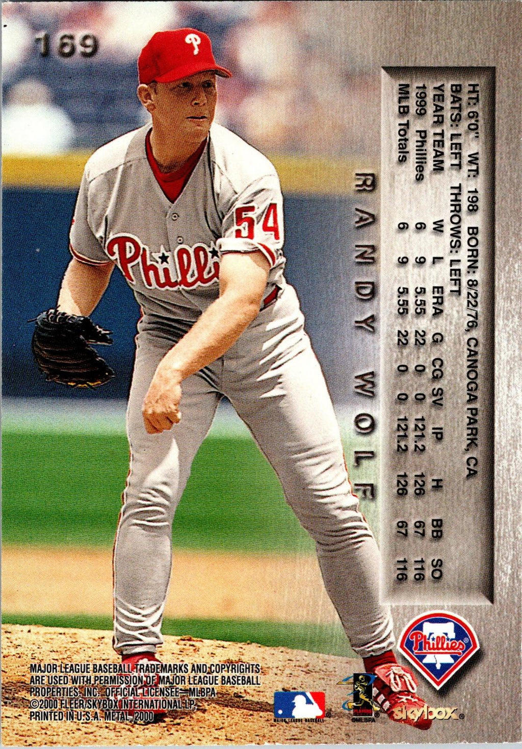 2000 Metal #169 Randy Wolf