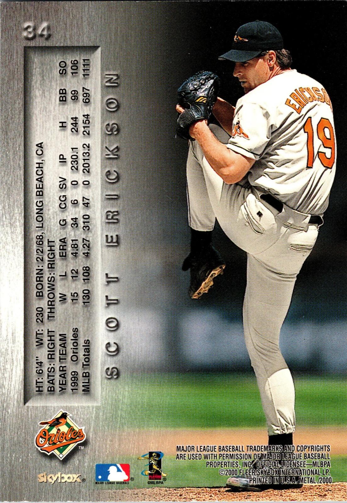 2000 Metal #34 Scott Erickson