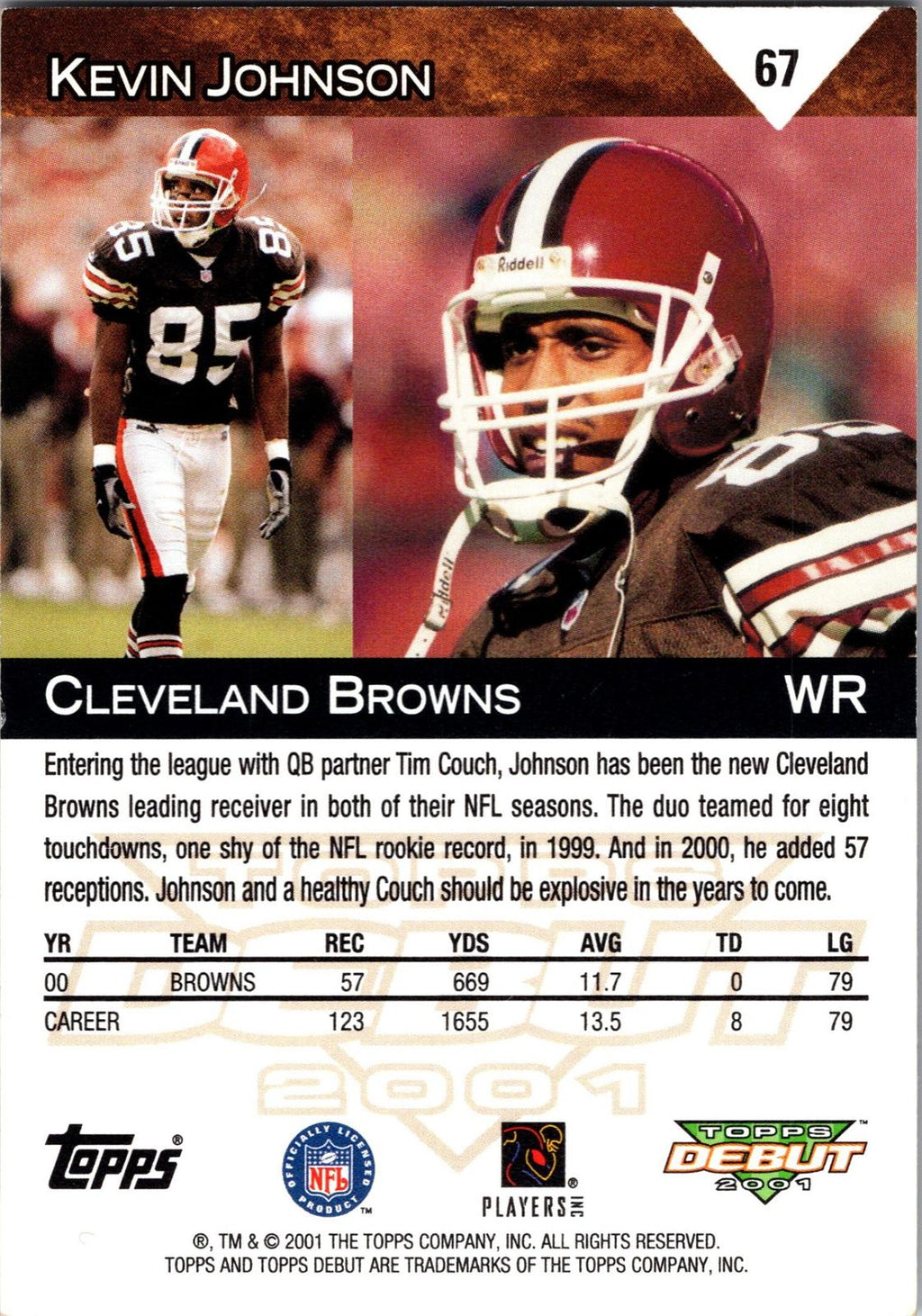 2001 Topps Debut #67 Kevin Johnson