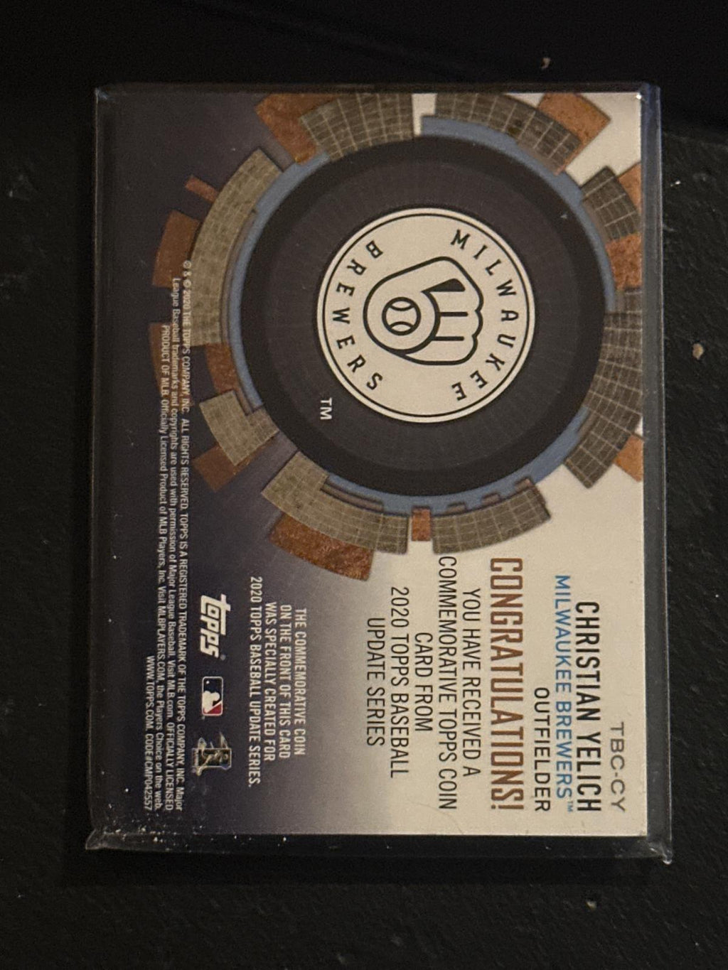 2020 Topps Update #TBC-CY Christian Yelich Baseball Coin Cards