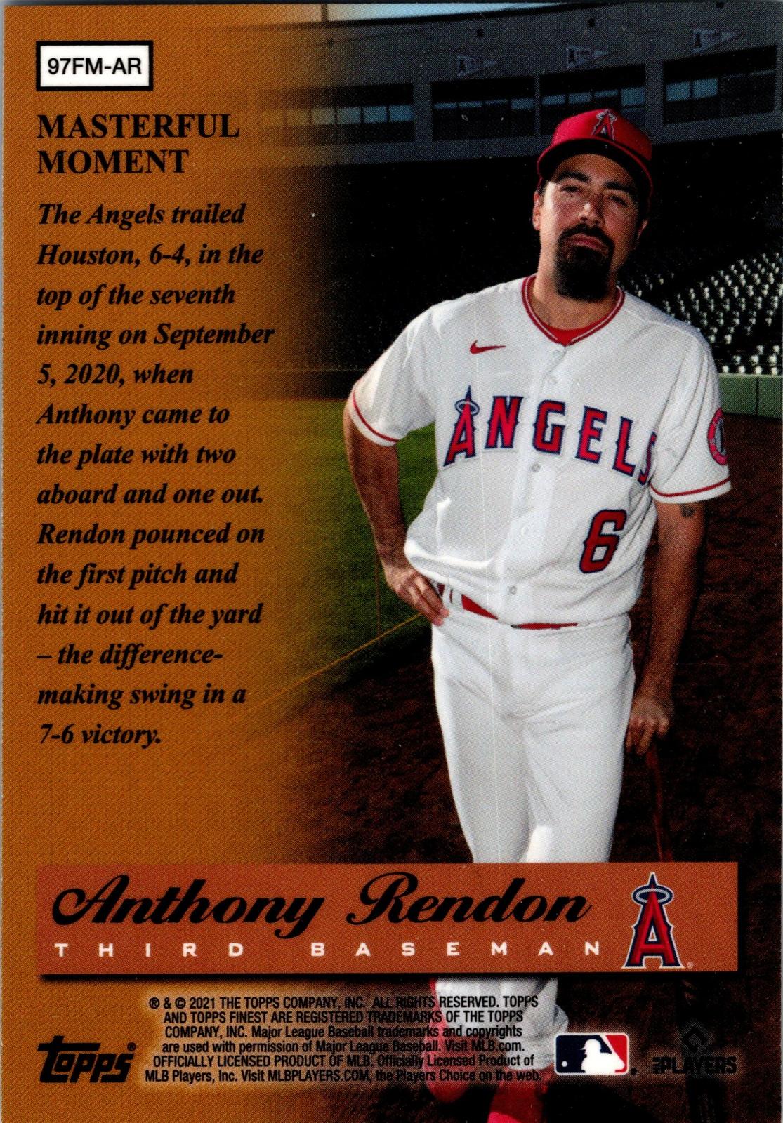 2021 Finest #97FM-AR Anthony Rendon 1997 Topps Finest Masters