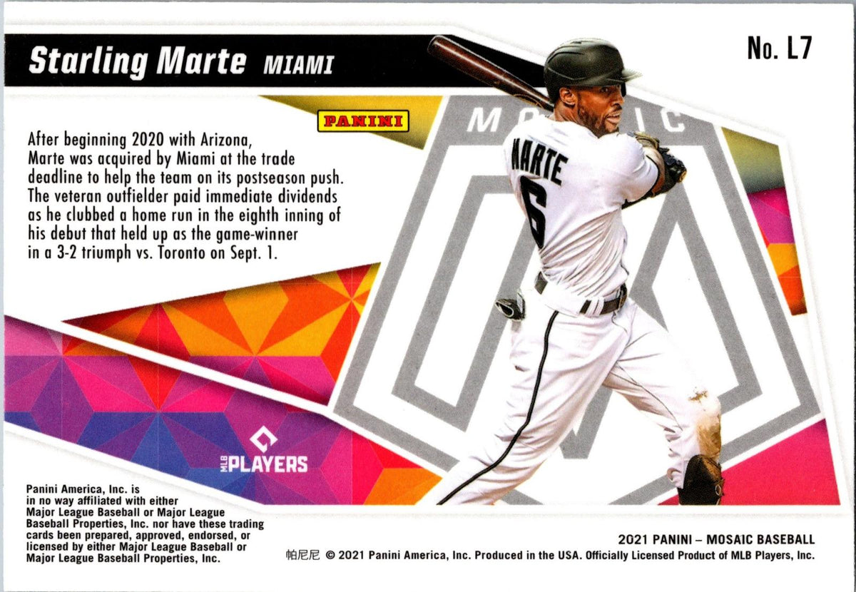 2021 Panini Mosaic #L7 Starling Marte Launched