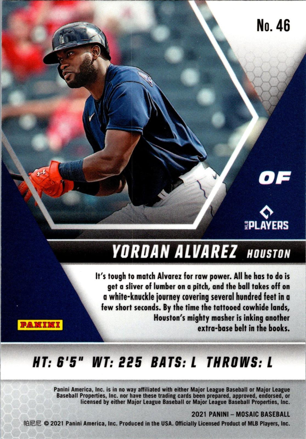 2021 Panini Mosaic #46 Yordan Alvarez