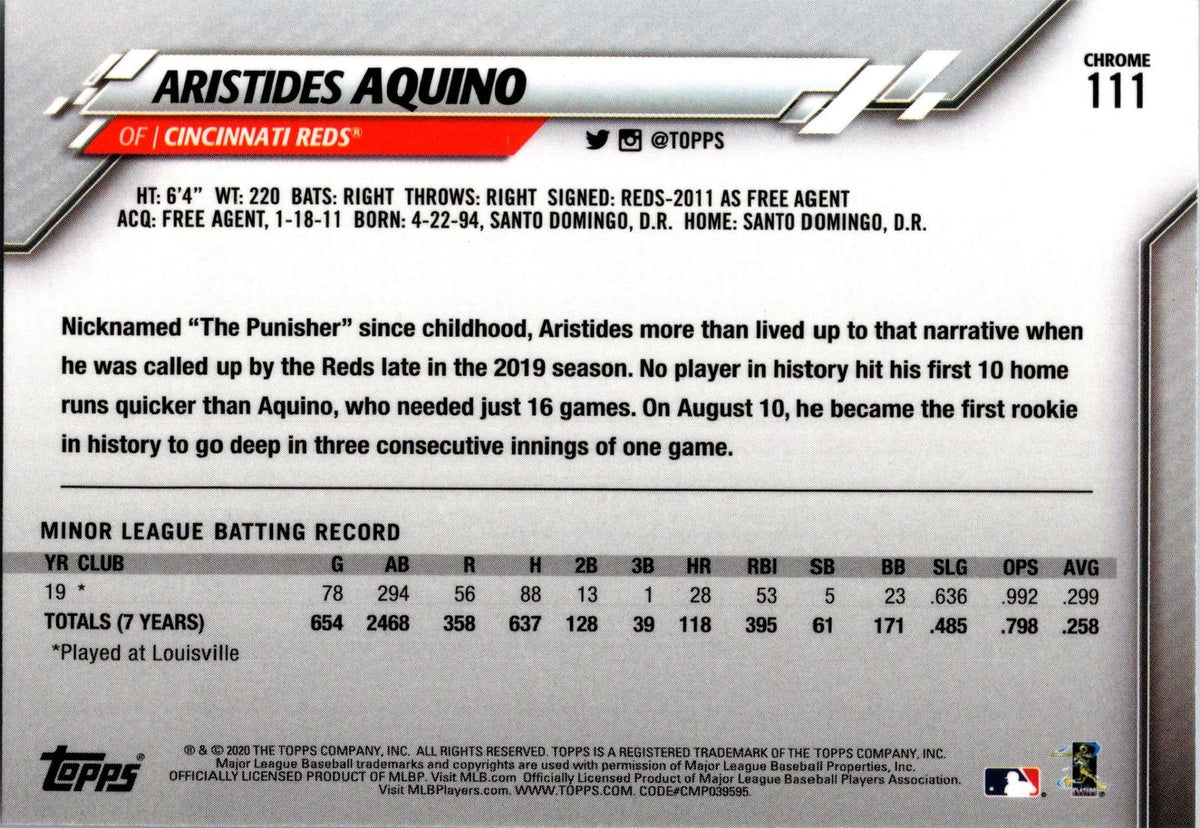 2020 Topps Chrome #111 Aristides Aquino