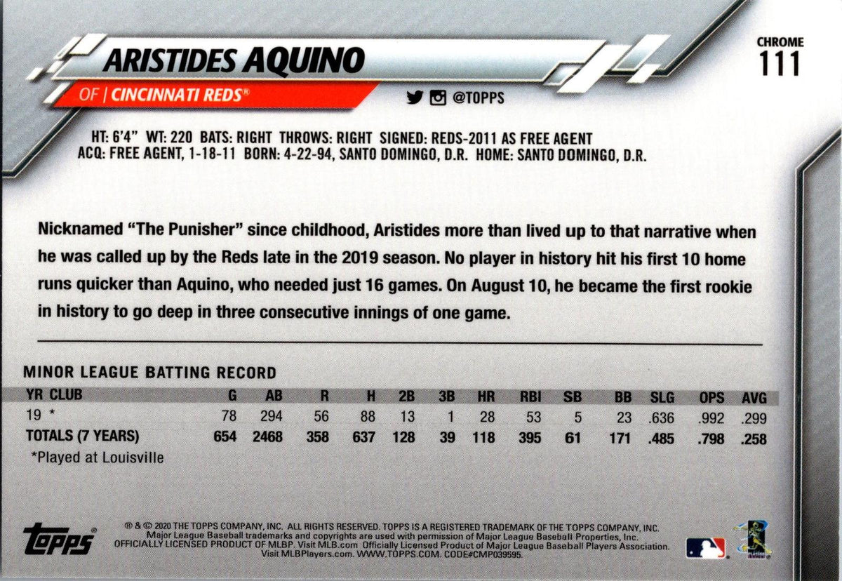 2020 Topps Chrome #111 Aristides Aquino