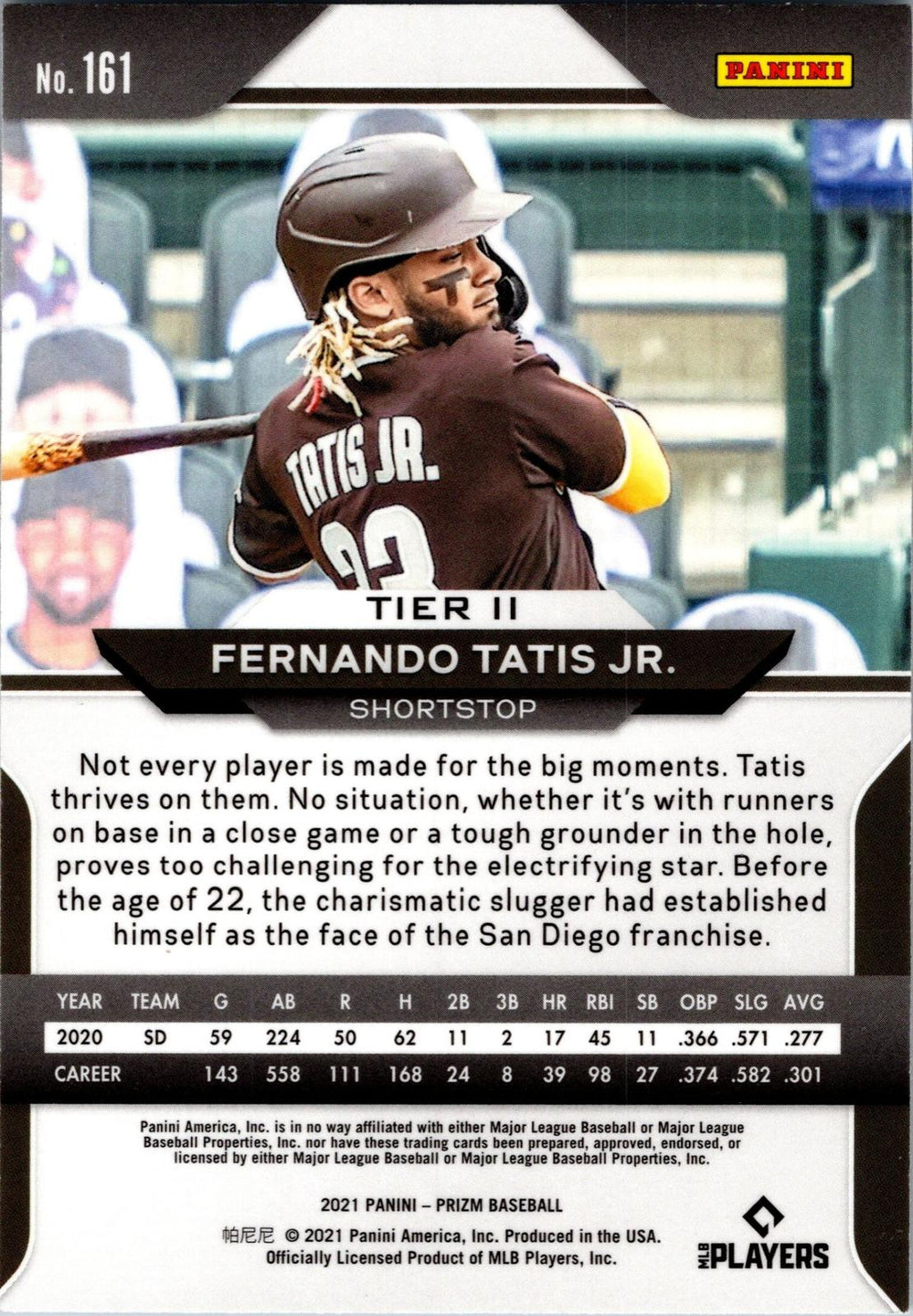 2021 Panini Prizm #161 Fernando Tatis Jr.