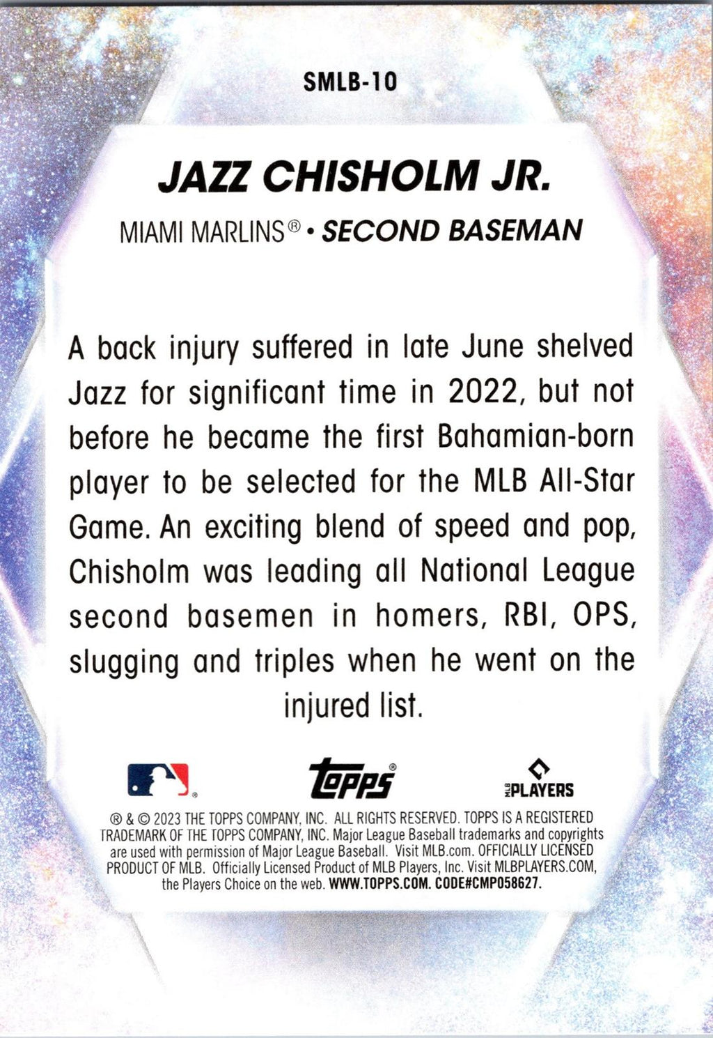 2023 Topps #SMLBC-10 Jazz Chisholm Jr. Stars of MLB Chrome