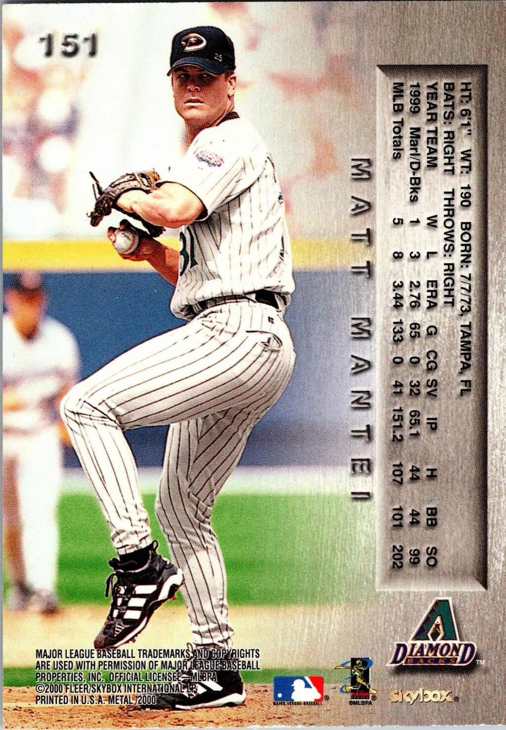 2000 Metal #151 Matt Mantei