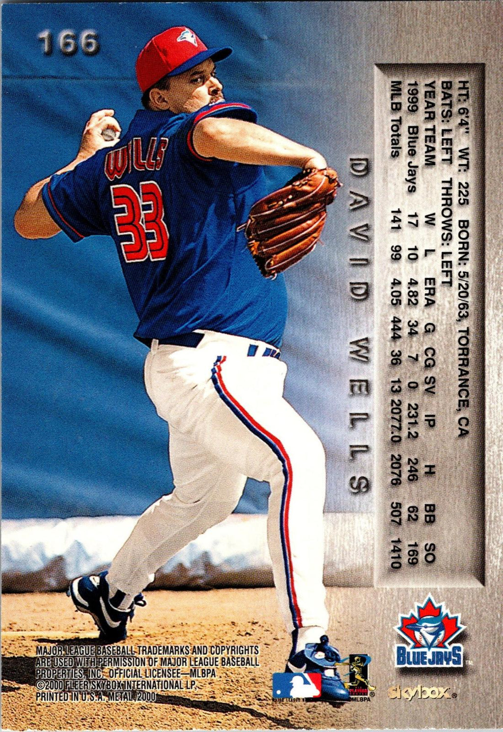 2000 Metal #166 David Wells