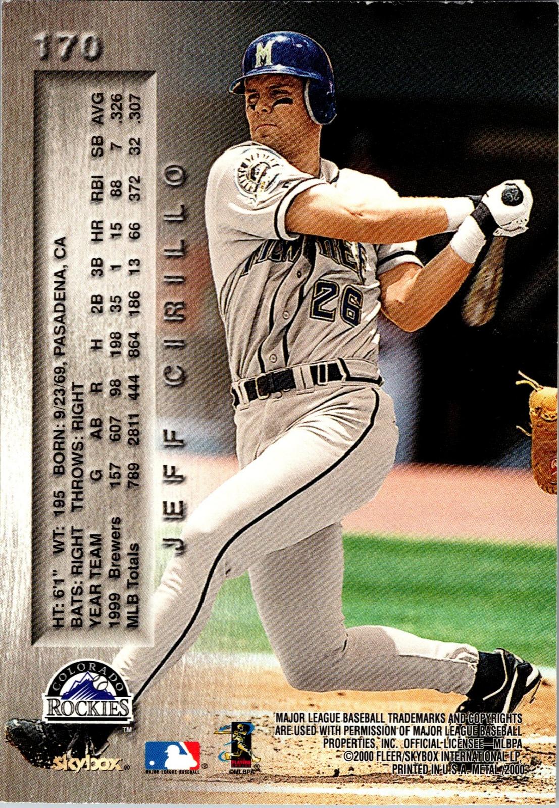 2000 Metal #170 Jeff Cirillo