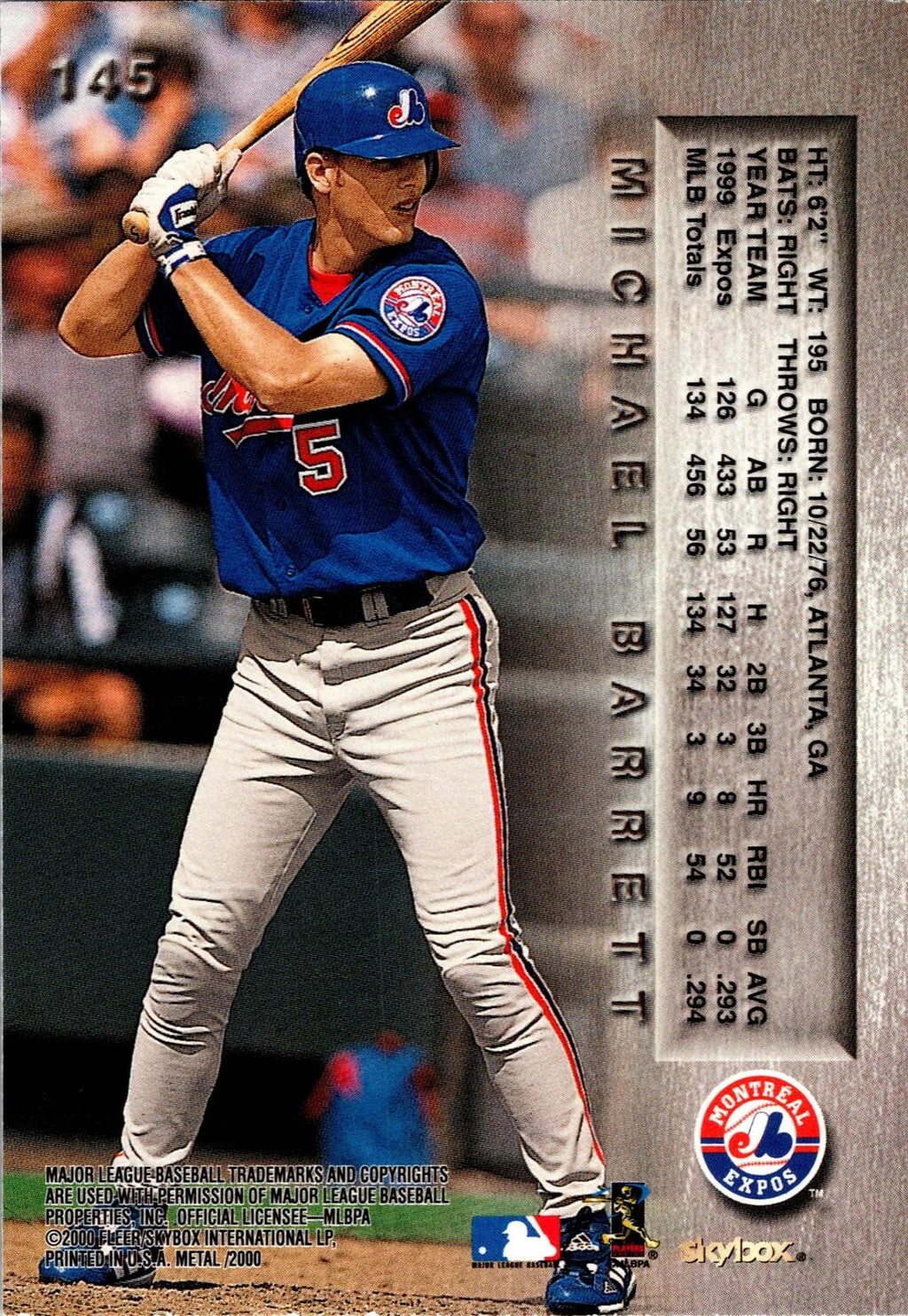 2000 Metal #145 Michael Barrett