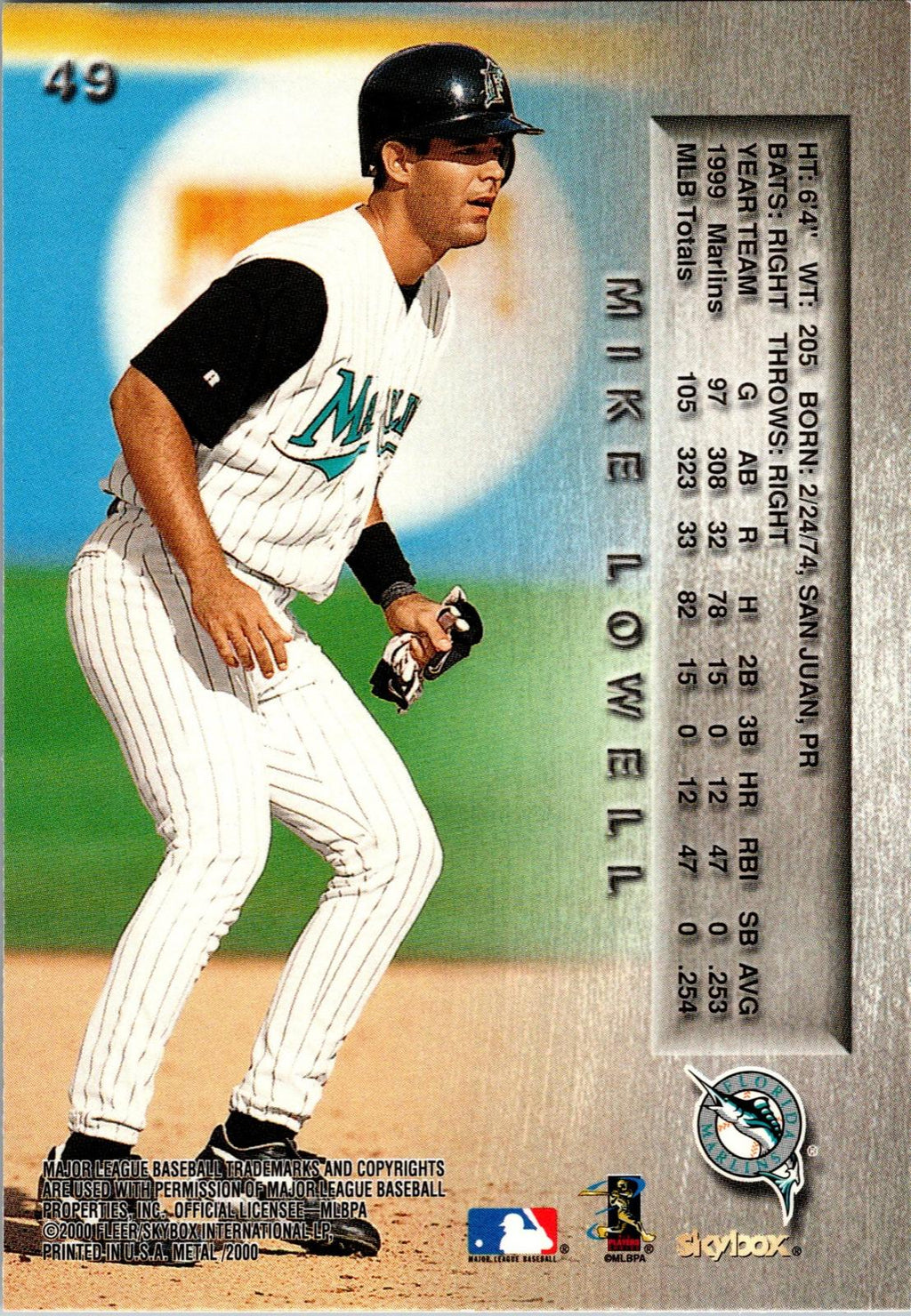 2000 Metal #49 Mike Lowell